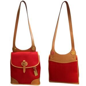 Dooney & Bourke Vintage Cabriolet Red Small Flap Bag Purse
